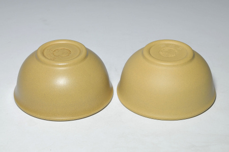 圓之月茶碗h~【黃袍子】的泡養前後對照圖